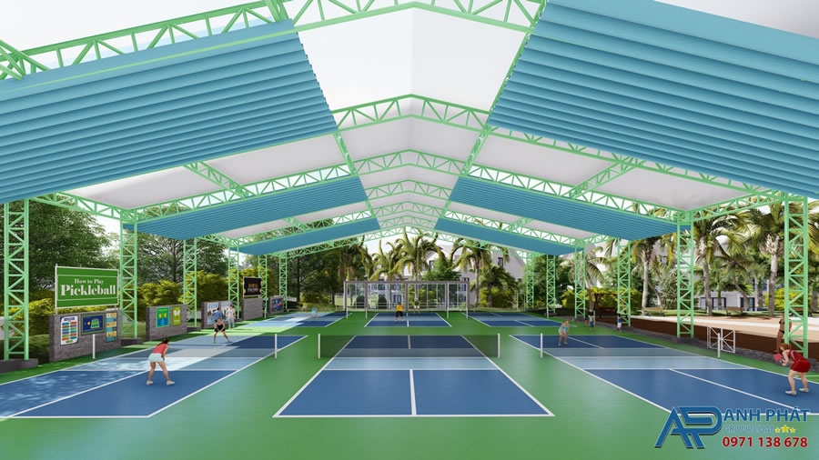 Thi công sơn xây dựng sân Pickleball Vinh Nghệ An